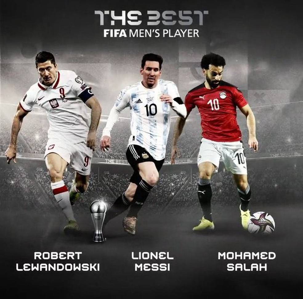Fifa The Best indica Messi, Lewa e Salah ao prêmio de melhor jogador do mundo