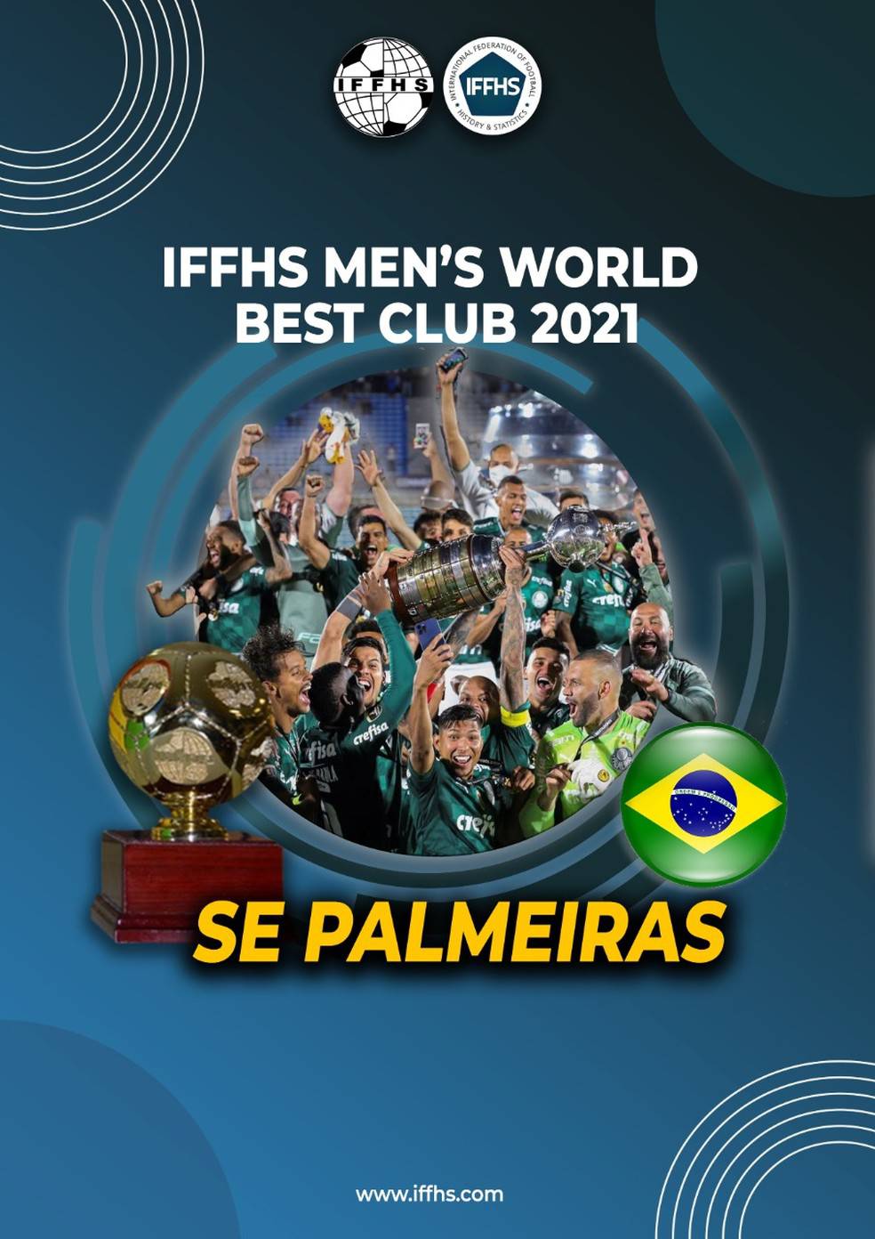 Palmeiras é eleito o melhor clube do mundo em 2021 por federação de estatísticas