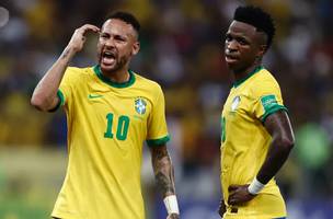 Neymar e Vini Jr. (Foto: Buda Mendes/Getty Images)