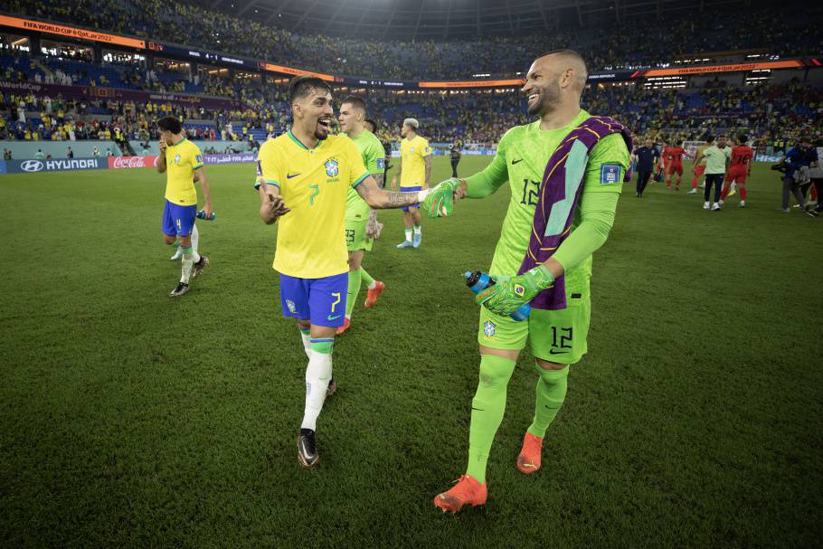 Brasil x Coreia pelas oitavas de final da Copa do Mundo do Catar. Paquetá e Weverton
