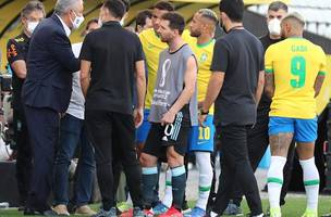 Partida entre Argentina e Brasil é paralisada pela Anvisa. (Foto: SEBASTIÃO MOREIRA/EFE)