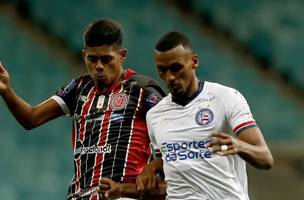 Rezende marca no fim, Bahia vence o Atlético de Alagoinhas e segue 100% no Baianão (Foto: GE BAHIA)