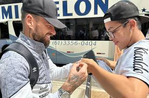 Lucas Lima esquece clássico e foca na estreia do Santos na Copa do Brasil: "Não podemos dar mole" (Foto: GE SP)