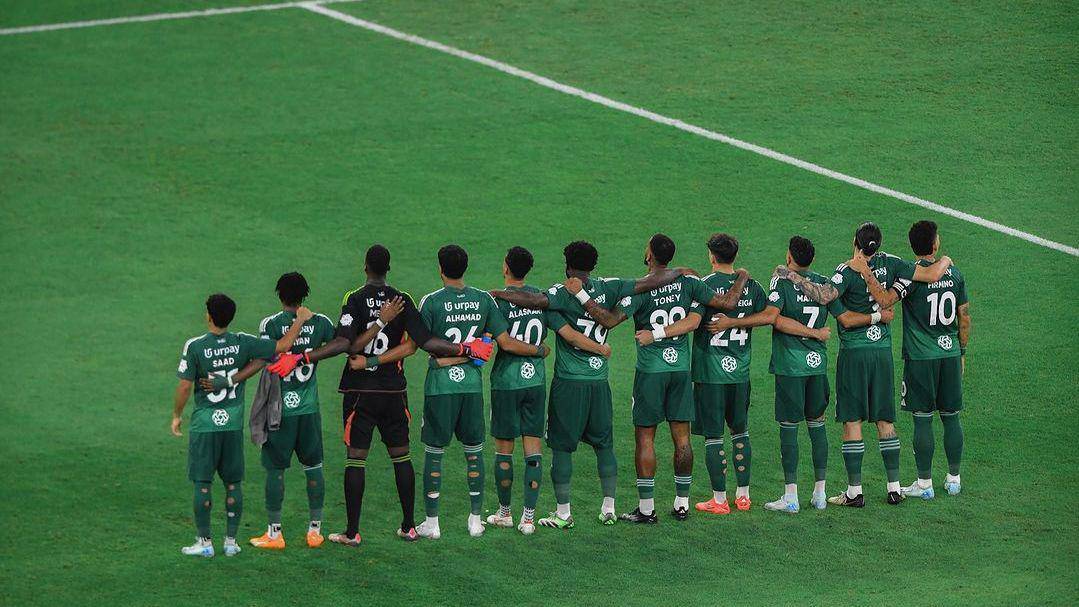 Equipe do Al-Ahli em partida pelo Campeonato Saudita Reproducao/Instagram/Al-Ahli
