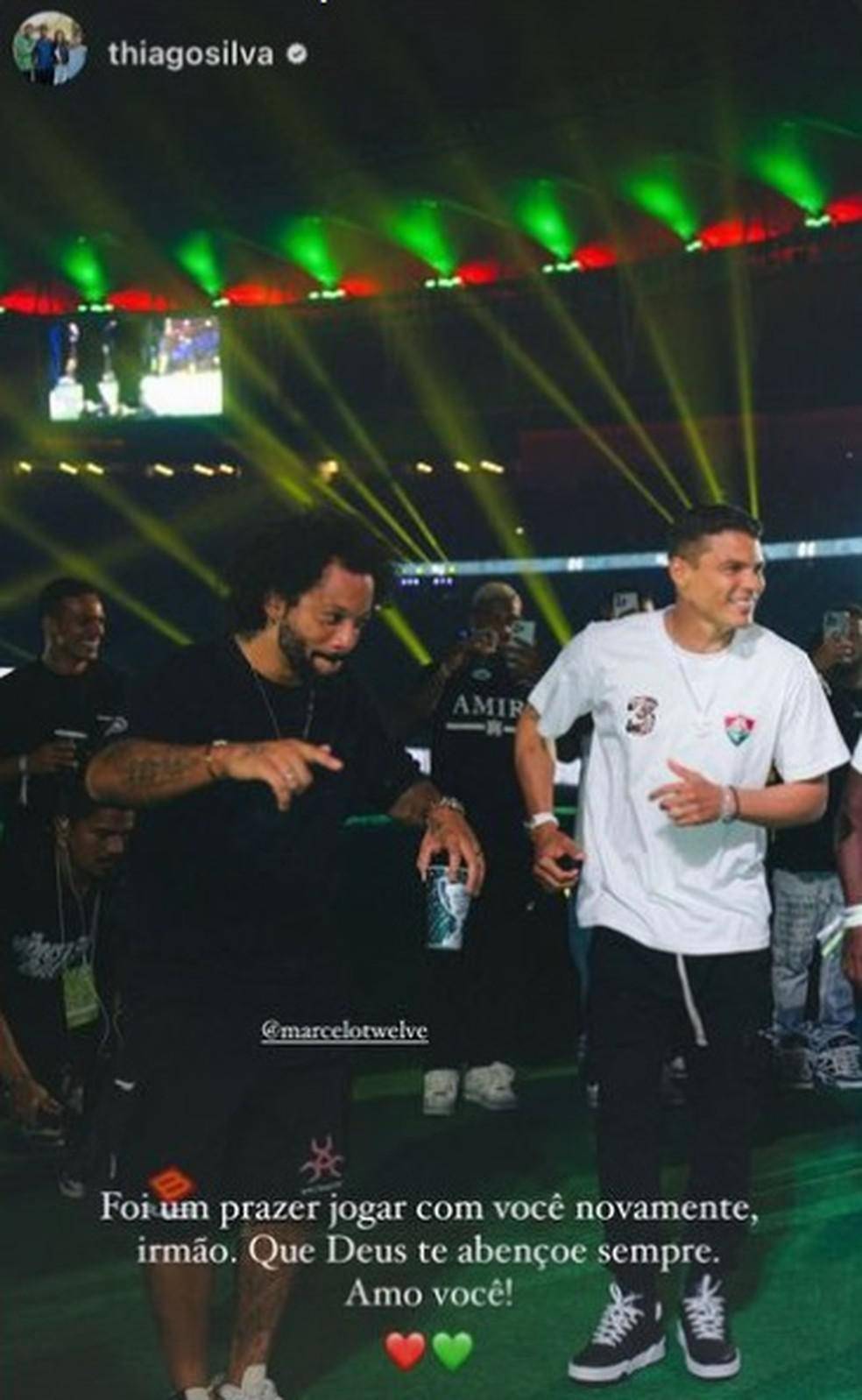 Thiago Silva se despede de Marcelo