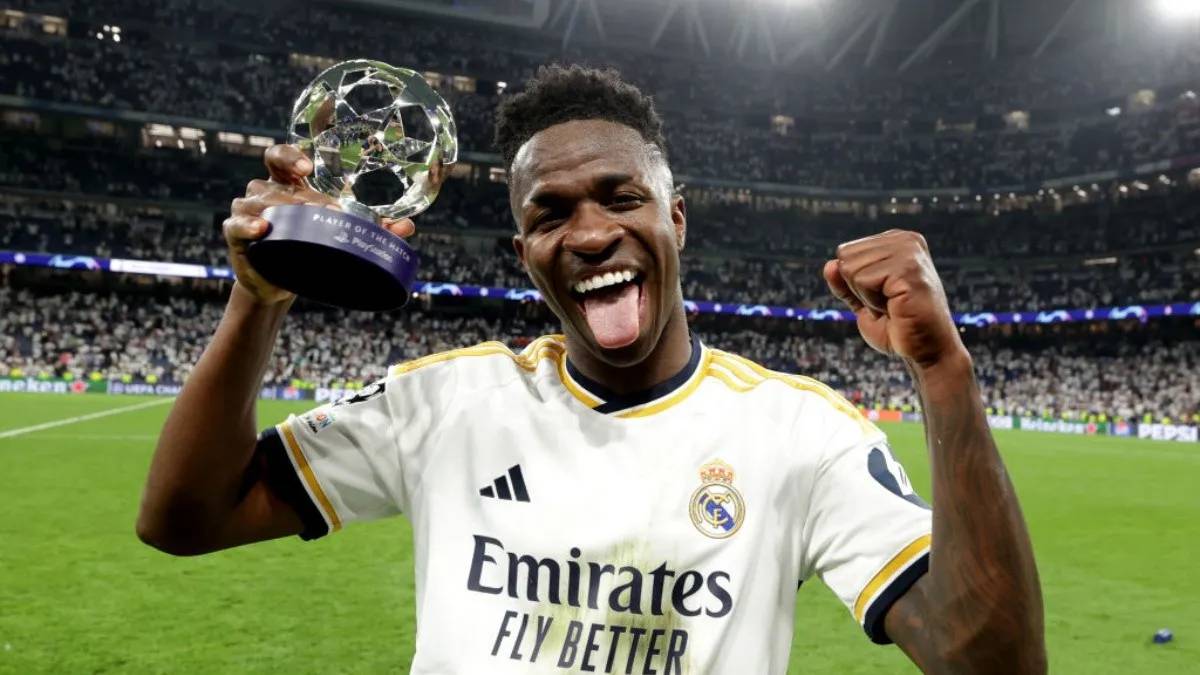 Vini Jr. celebra ida do Real Madrid à final da Champions agradece a Florentino Pérez
