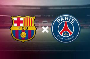 Barcelona x PSG (Foto: Reproducao /  Editoria de Artes, O globo)