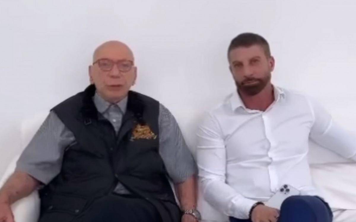 Jose Roberto Lamacchia, dono da Crefisa, e Pedrinho