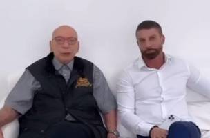 Jose Roberto Lamacchia, dono da Crefisa, e Pedrinho (Foto: Reproducao/Instagram)