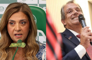 Leila Pereira, presidente do Palmeiras, rebate acusacoes de Luiz Eduardo Baptista, o Bap, mandatario do Flamengo (Foto: Divulgacao / Palmeiras e Gilvan de Souza / CRF)