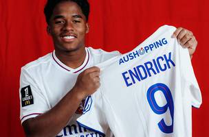 Endrick anunciado como jogador do Lyon (Foto: Divulgacao)