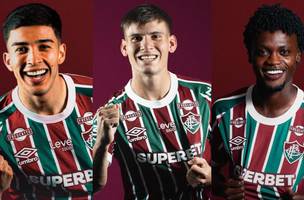 Lezcano, Lavega e Moreno no Fluminense (Foto: Divulgacao/Fluminense FC)