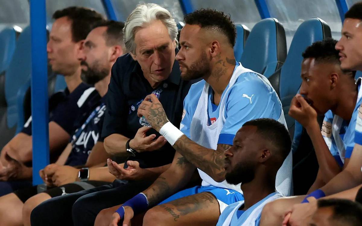 Jorge Jesus e Neymar no Al-Hilal