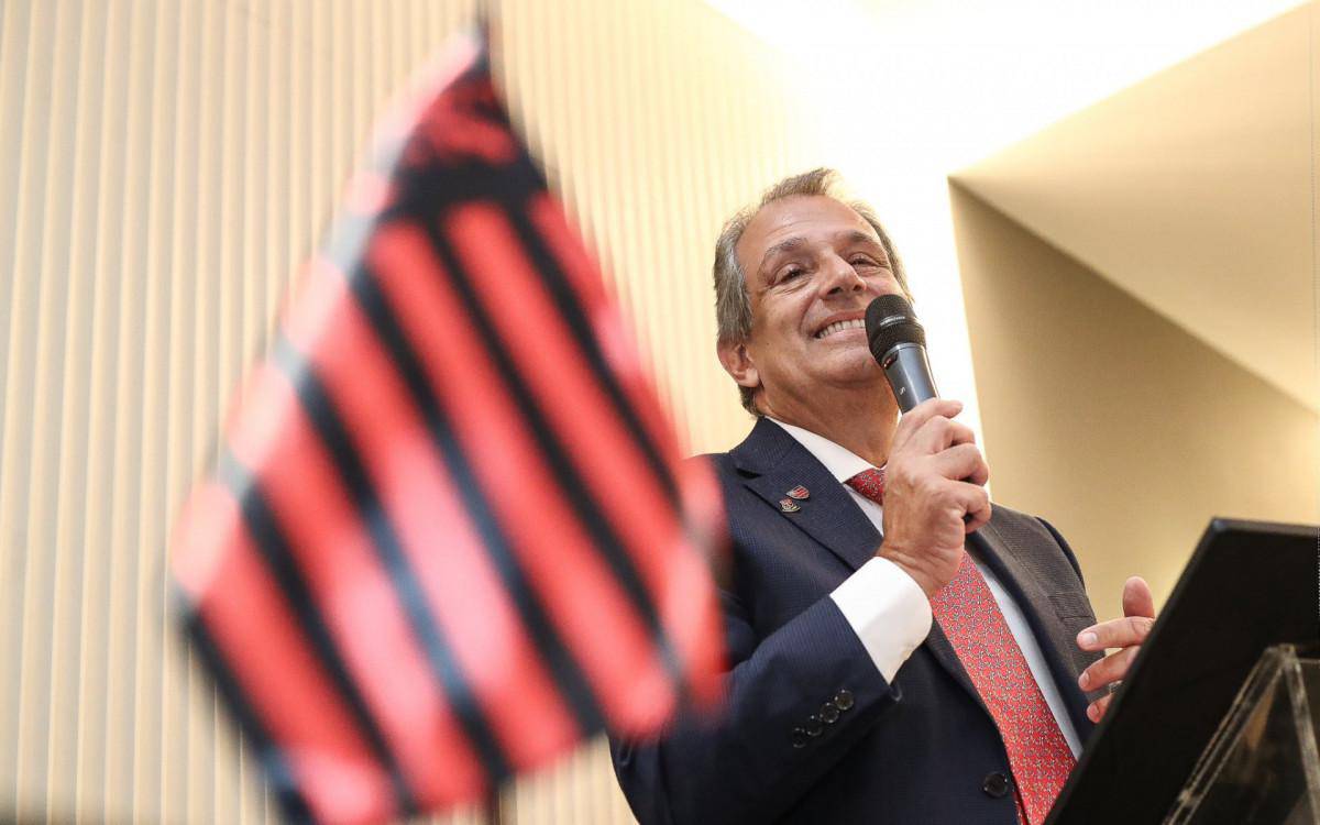 Luiz Eduardo Baptista, o Bap, e o presidente do Flamengo