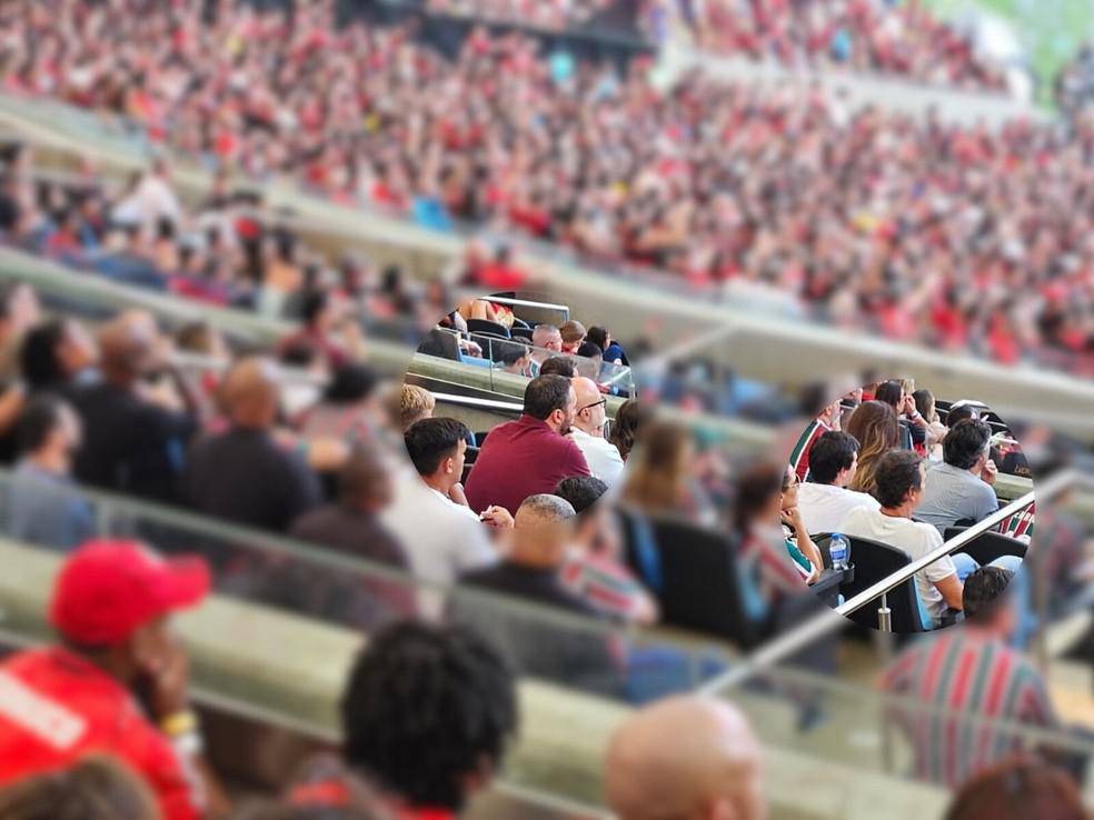 Socios do BTG Pactual com Mario Bittencourt no camarote na final do Carioca