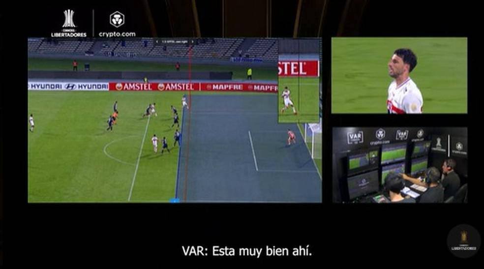 Analise do VAR em gol de Calleri em Talleres x Sao Paulo