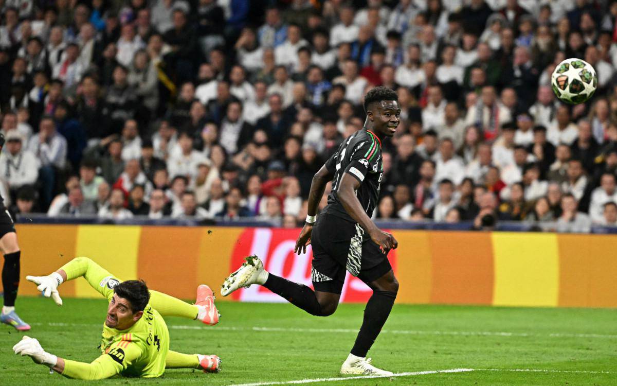 Bukayo Saka foi o autor do gol que colocou o Arsenal nas semifinais da Liga dos Campeoes apos 16 anos