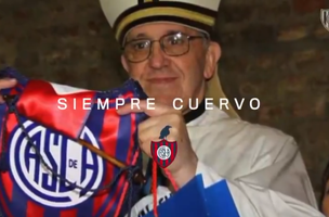 Clube publicou um video em suas redes sociais se despedindo do Papa (Foto: Reproducao/SAN LORENZO)