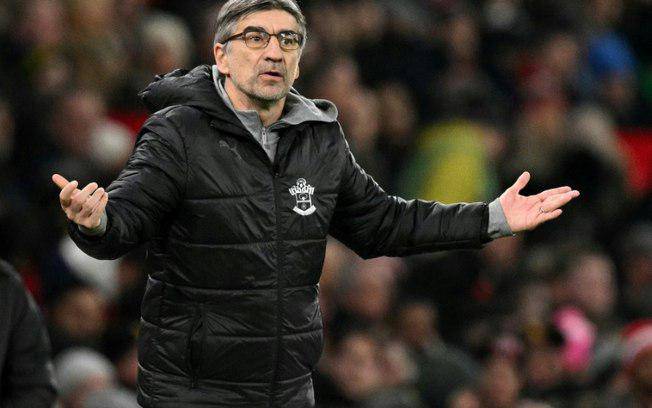 Ivan Juric, tecnico do Southampton, na derrota para o Tottenham pela Premier League