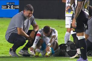 Neymar deixou o campo lesionado mais uma vez. (Foto: Reproducao/TV Globo)