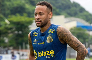 Neymar durante treino do Santos (Foto: Reproducao/Instagram)