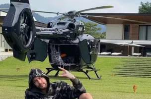 Neymar e seu helicoptero (Foto: Reproducao)