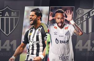 Neymar x Hulk em duelo entre artilheiros brasileiros (Foto: Arte / ge)