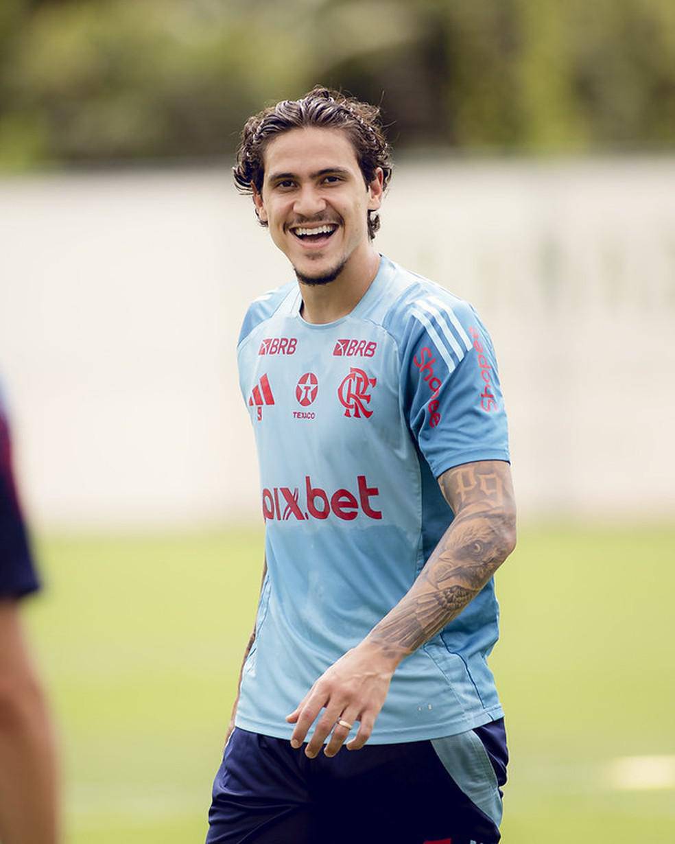 Pedro em treino do Flamengo