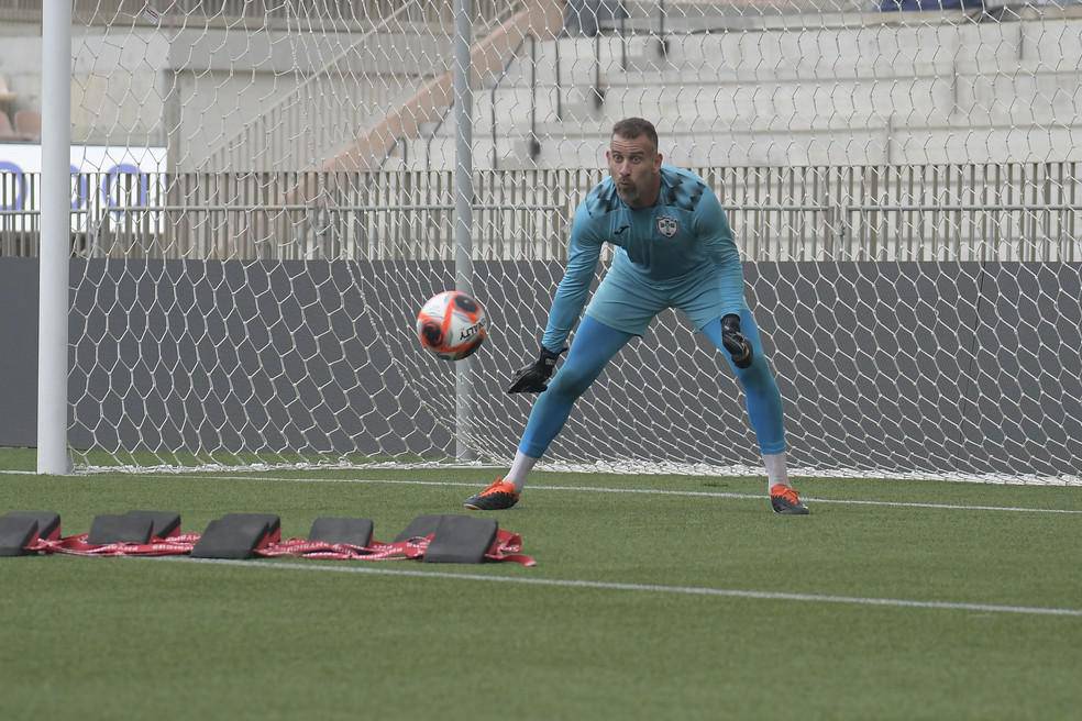 Rafael Santos em treino realizado pela Portuguesa