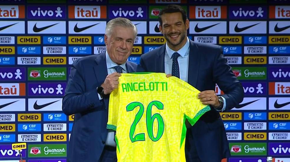 Ancelotti camisa 26 selecao brasileira CBF