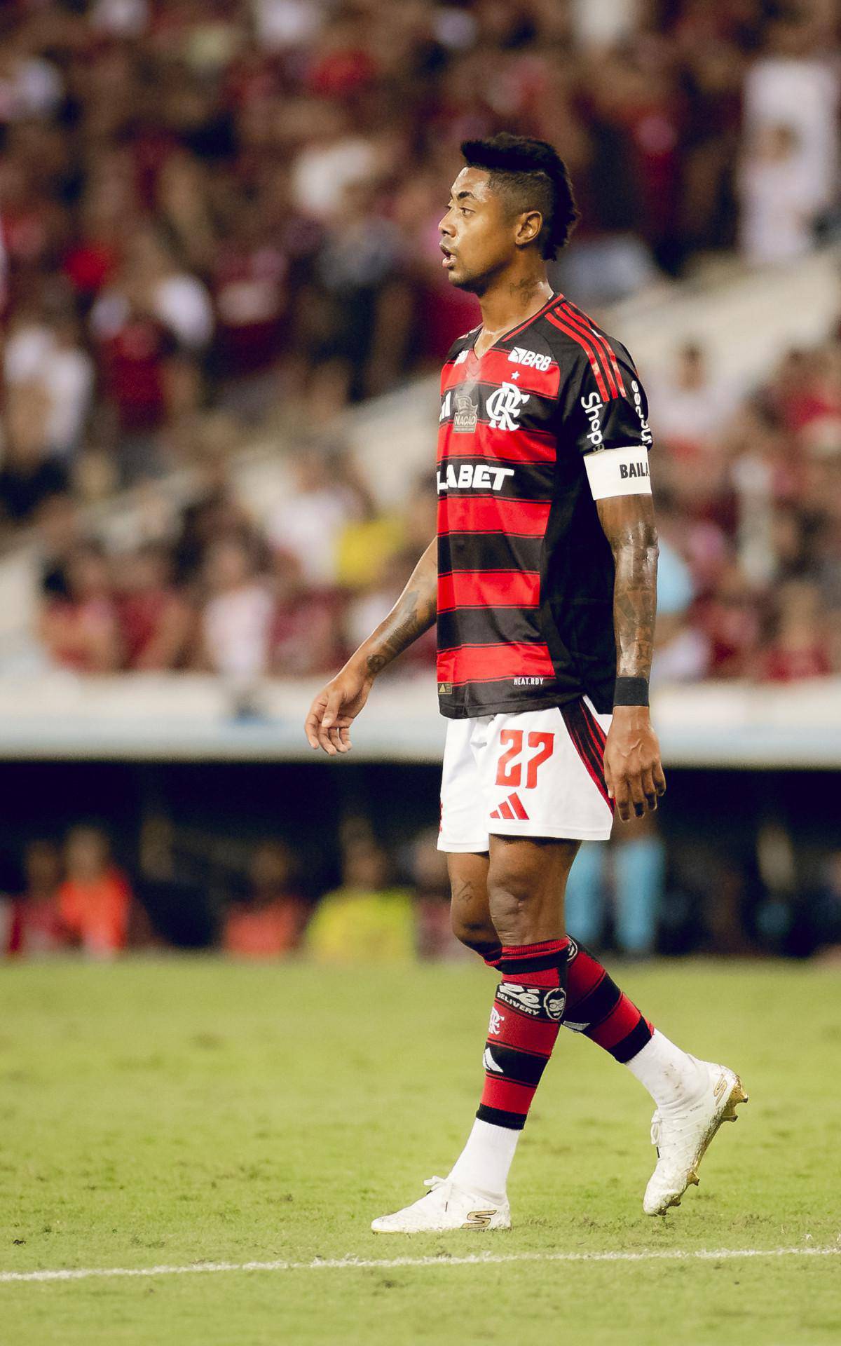 Bruno Henrique em jogo do Flamengo
