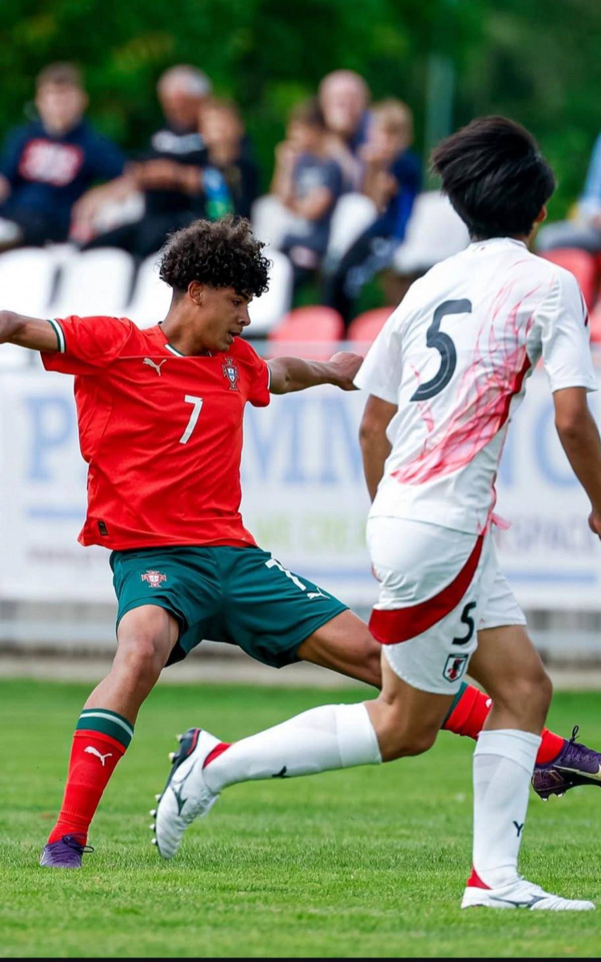 Cristiano Ronaldo Junior fez dois jogos por Portugal sub-15, mas passou em branco