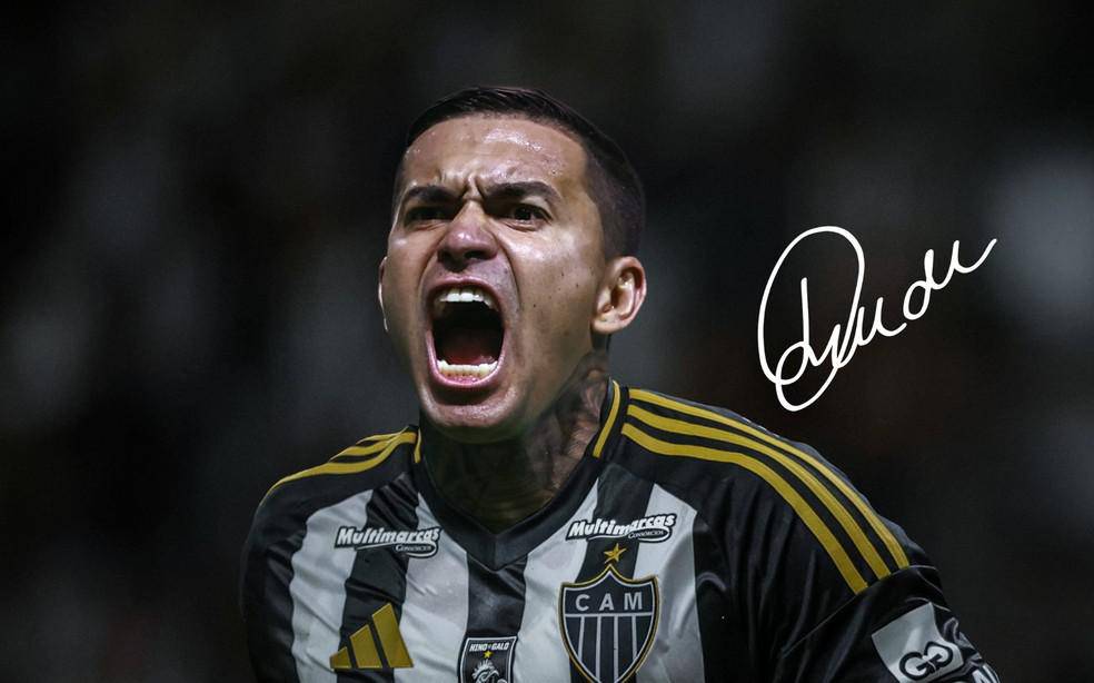 Dudu com a camisa do Atletico-MG