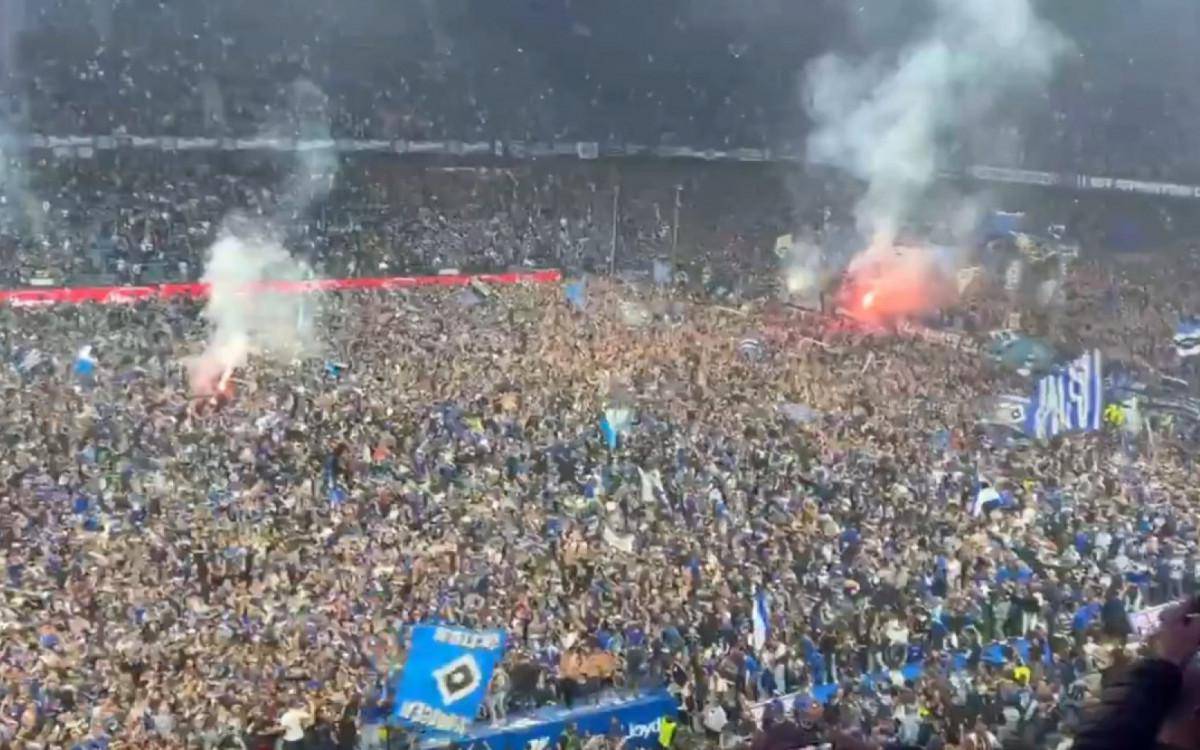 Festa dos torcedores do Hamburgo para comemorar acesso nao terminou bem