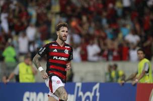 Leo Pereira marcou o gol que abriu o placar em Flamengo x Deportivo Tachira (Foto: Reginaldo Pimenta)