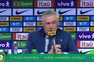 Longo abraco de Ancelotti em Vini Jr chamou a atencao na goleada sobre o Borussia Dortmund (Foto: Reproducao / GE)