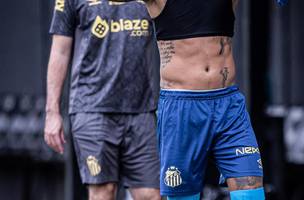 Neymar no CT Rei Pele (Foto: Raul Baretta/ Santos FC.)