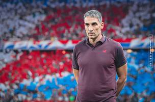 Treinador argentino nao perdeu para o Tricolor Paulista desde que assumiu o comando da equipe cearense. Confira retrospecto. (Foto: Matheus Lotif/Fortaleza EC)