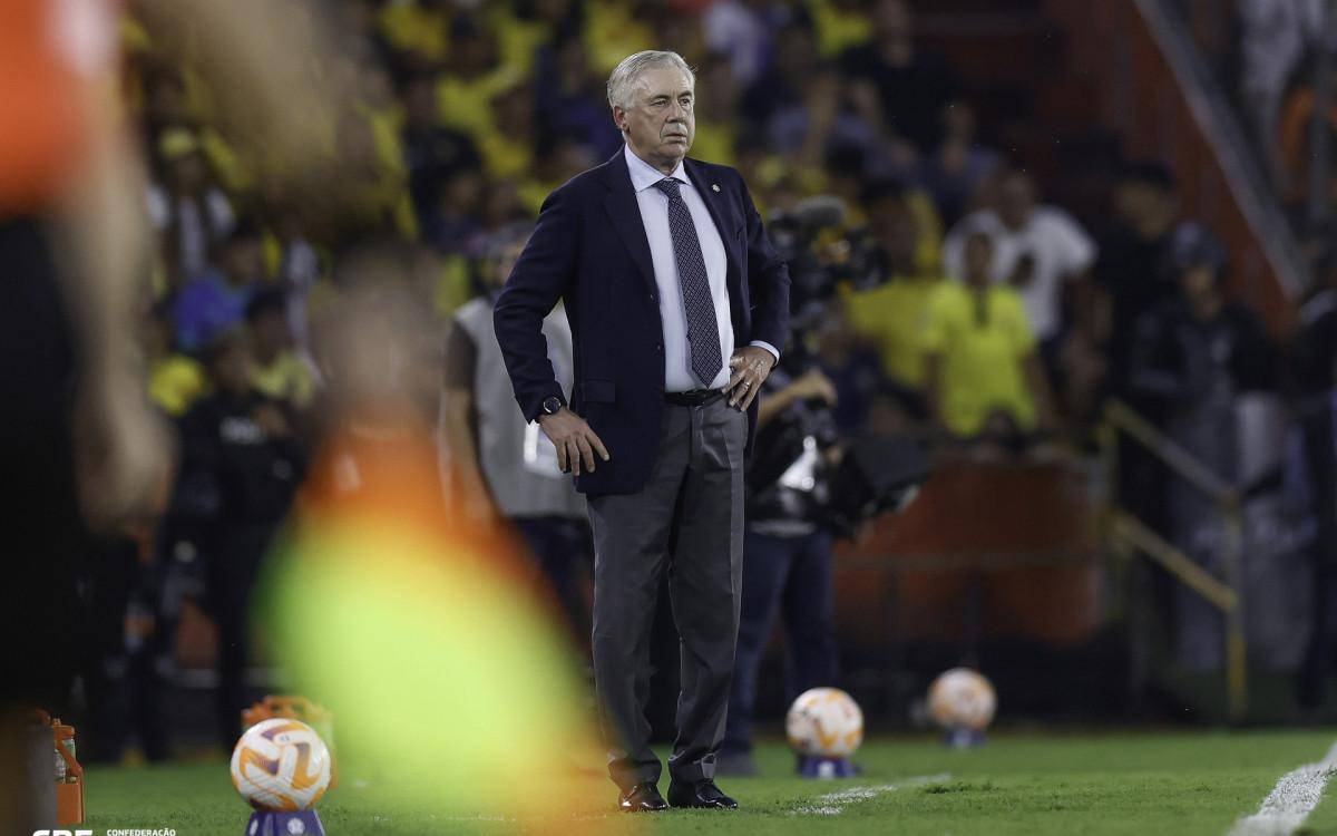 Ancelotti estreou no comando da selecao brasileira nesta quinta-feira (5)