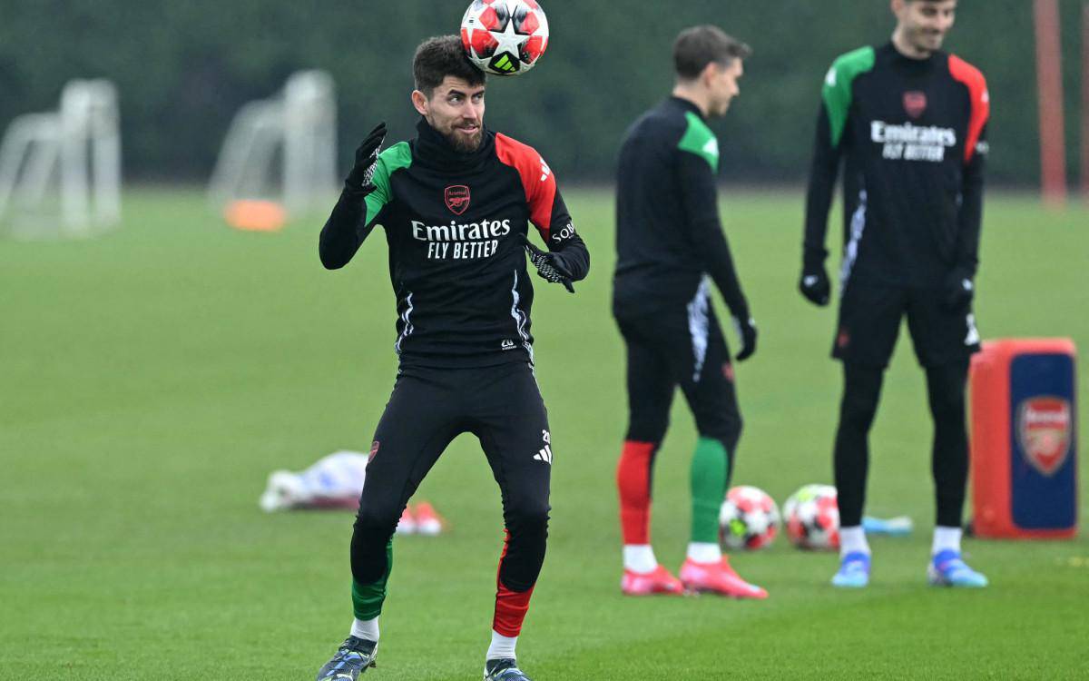 Jorginho em treino do Arsenal