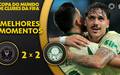 Mauricio celebra gol marcado pelo Palmeiras na reta final no Hard Rock Stadium (Foto: Reproducao / Youtube ge