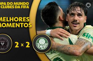 Mauricio celebra gol marcado pelo Palmeiras na reta final no Hard Rock Stadium (Foto: Reproducao / Youtube ge)