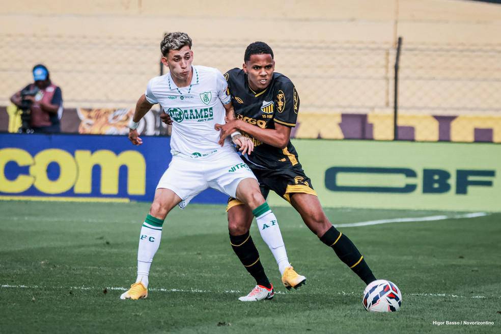 Dantas, do Novorizontino, no jogo contra o America-MG