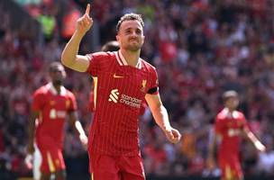 Diogo Jota comemora gol marcado no classico entre Liverpool e Everton (Foto: Divulgacao/Diogo Jota)