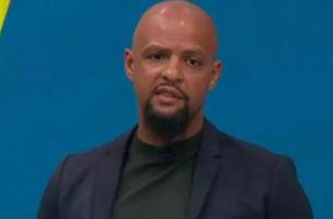 Felipe Melo e comentarista do SporTV (Foto: Reproducao / SporTV)
