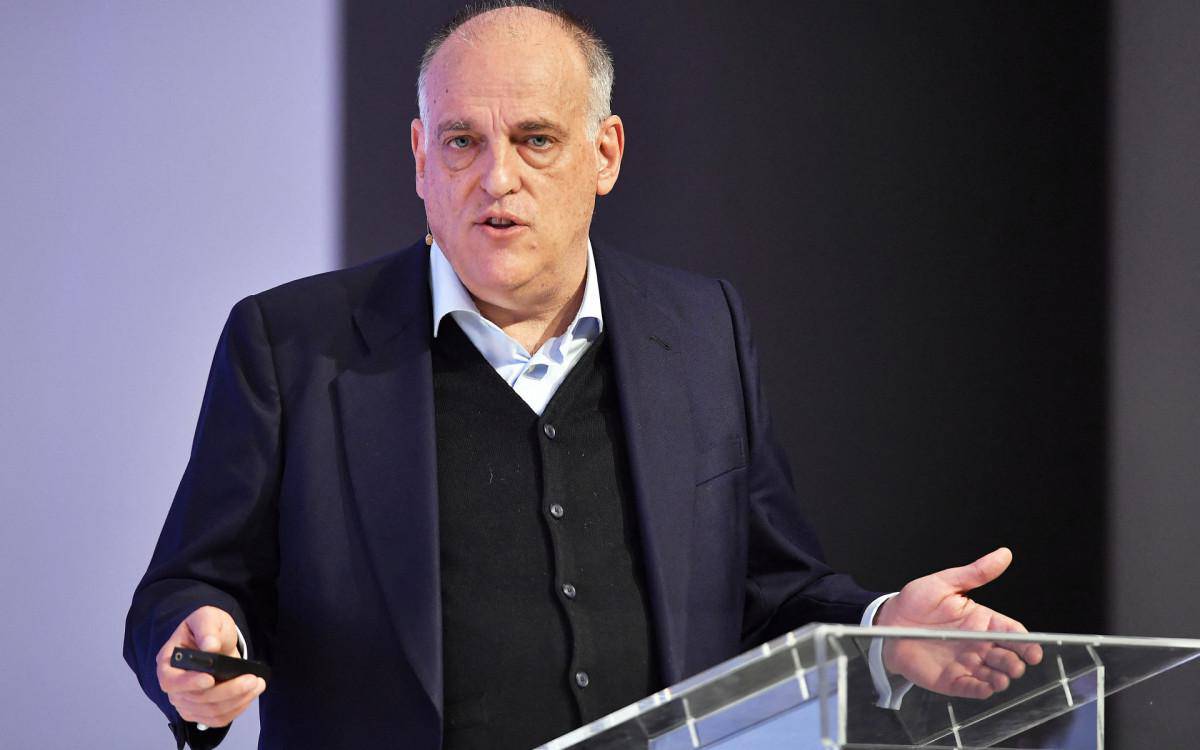 Javier Tebas e o presidente de LaLiga