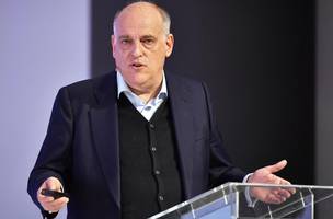 Javier Tebas e o presidente de LaLiga (Foto: Pau Barrena / AFP)