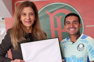 Leila Pereira e Dudu (Foto: Fabio Menotti/S.E. Palmeiras)
