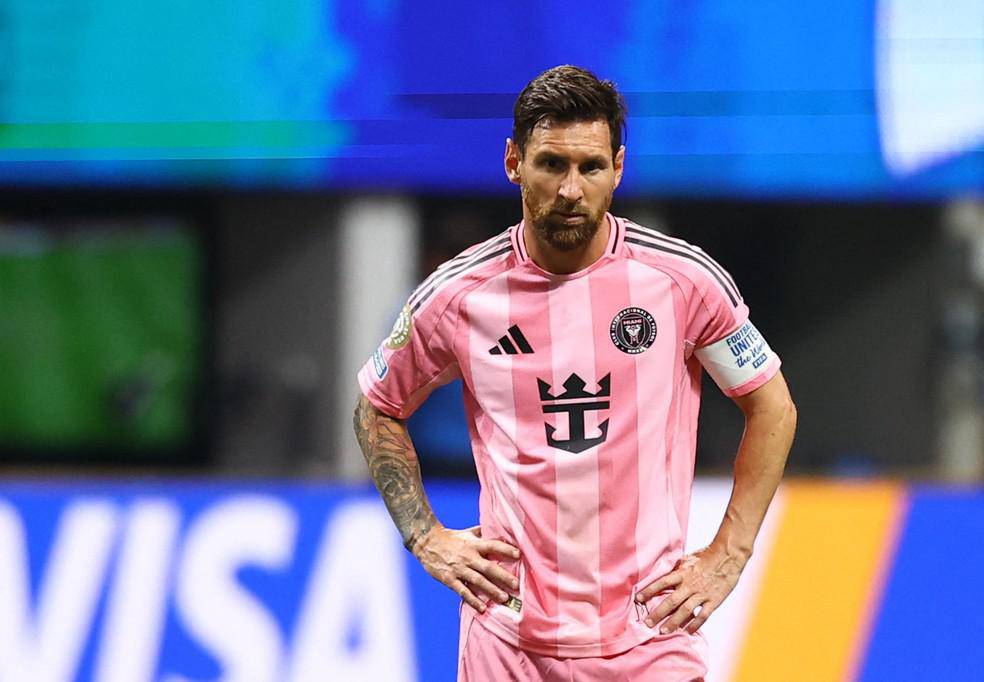 Messi decepcionado com a goleada do PSG sobre o Inter Miami