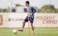 Pedro em acao durante treino do Flamengo no Ninho do Urubu (Foto: Adriano Fontes / Flamengo